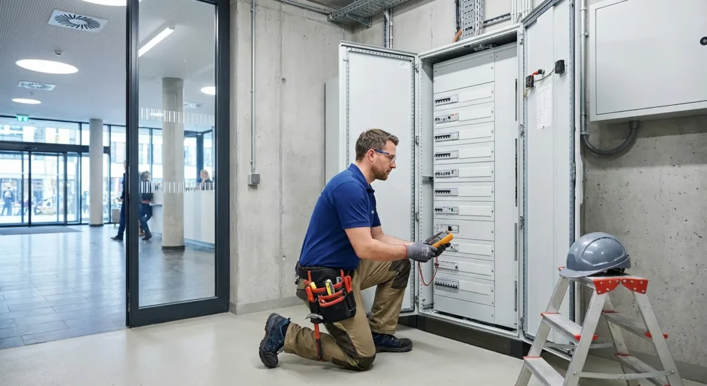 Deutschlandkarte mit markierten Städten für Elektriker-Vergleich von Berlin bis München