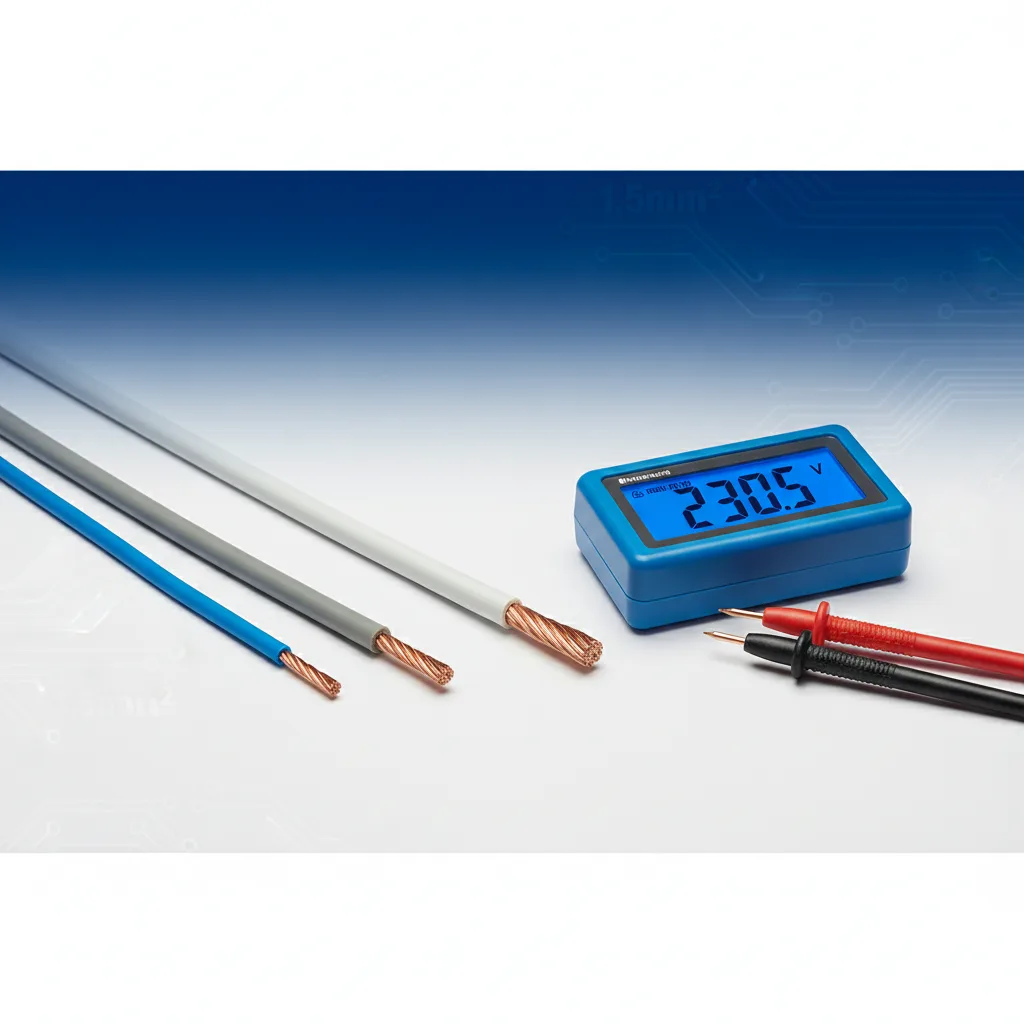 Spannungsfall Rechner – Kabelquerschnitte und Voltmeter zur Berechnung des Spannungsabfalls