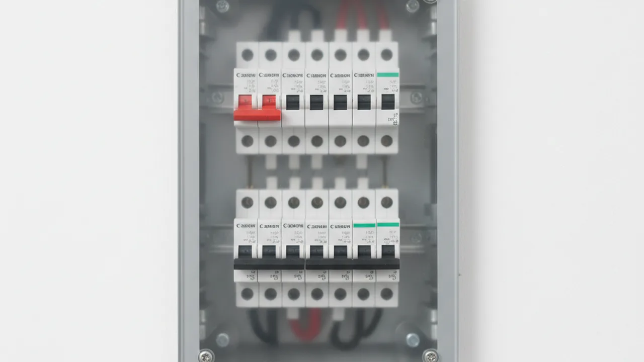 Sicherungskasten mit Leitungsschutzschalter für Durchlauferhitzer